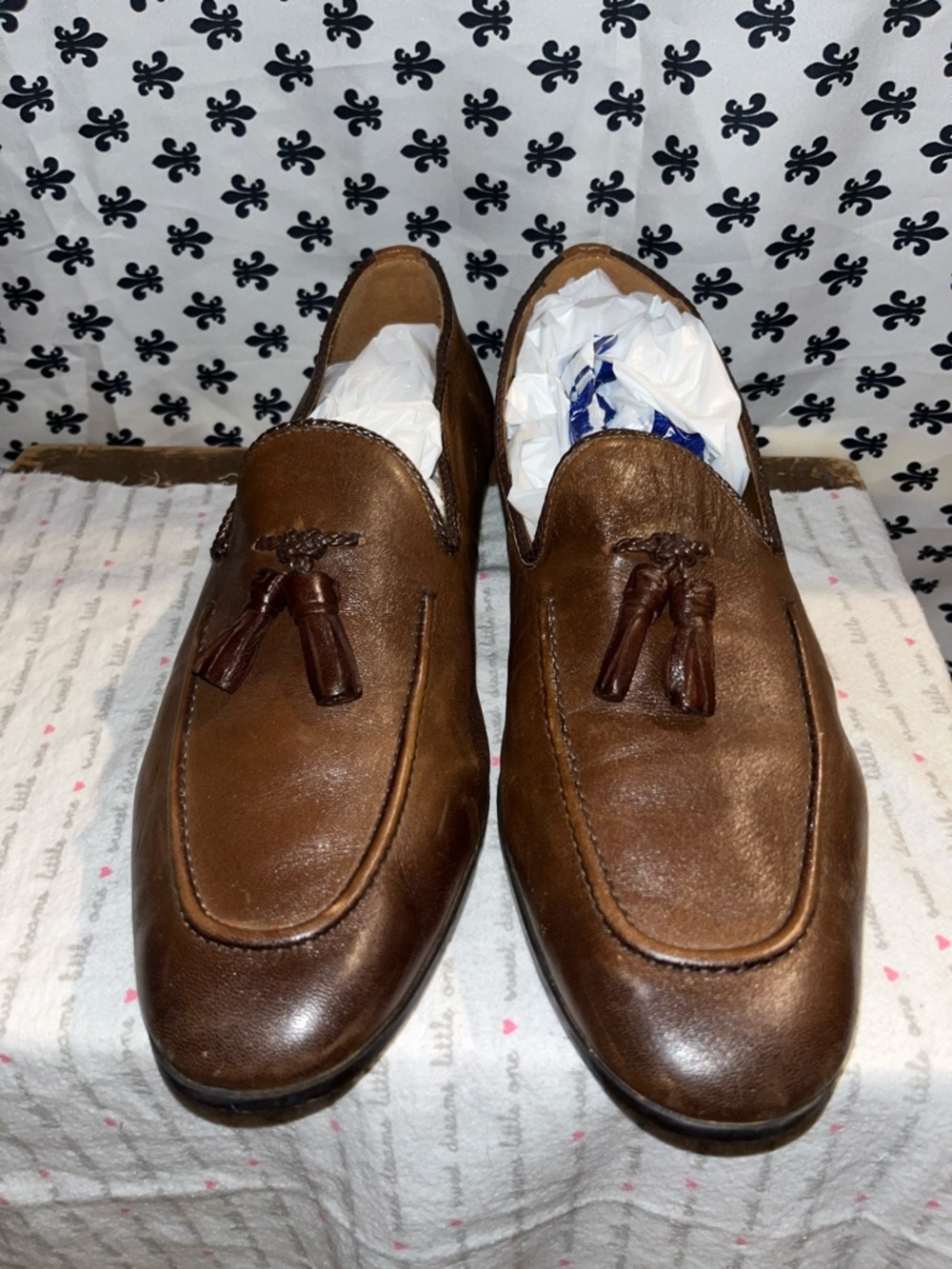 Zara Men's Brown Leather Tassel Loafers - Classic Slip-On Dress Shoes